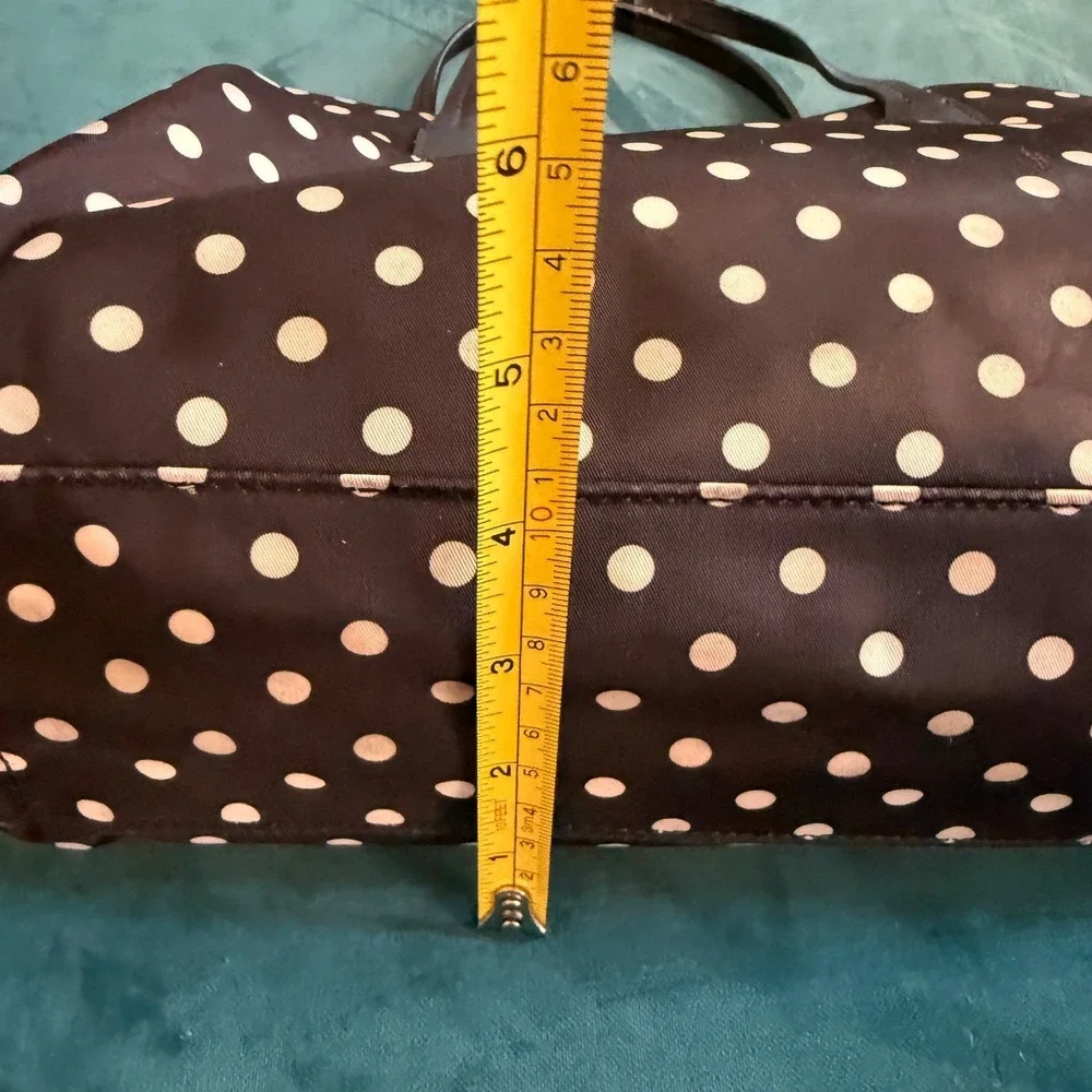 Kate Spade New York Polka Dot Nylon Tote Bag‎ Black White